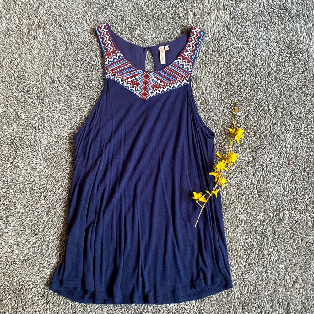 Sleeveless Embroidered Top